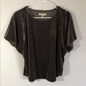Madewell Velvet Butterfly Top